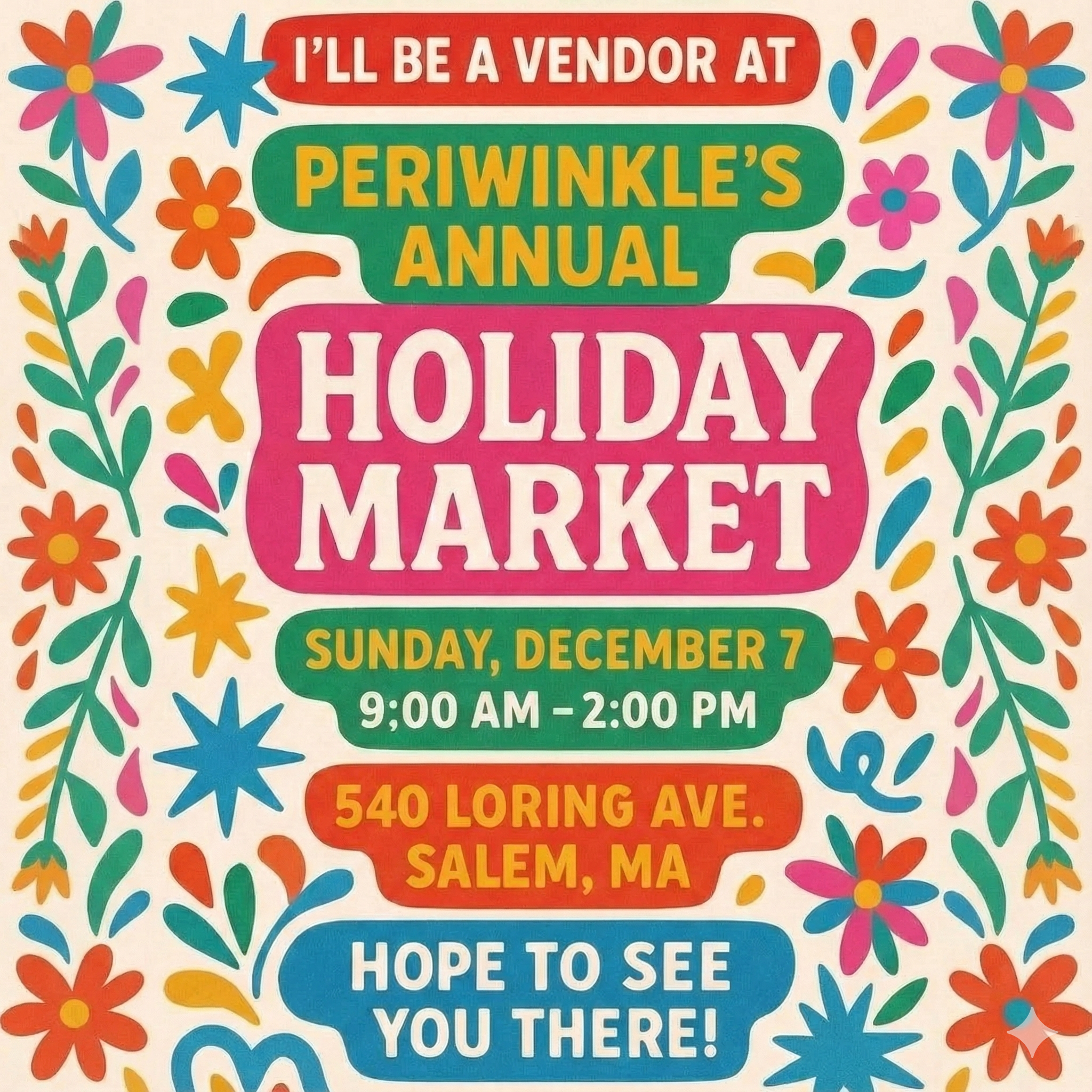 Periwinkle’s Annual Holiday Market